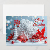 Winterblüten-Komposition Einladung (Vorne/Hinten)