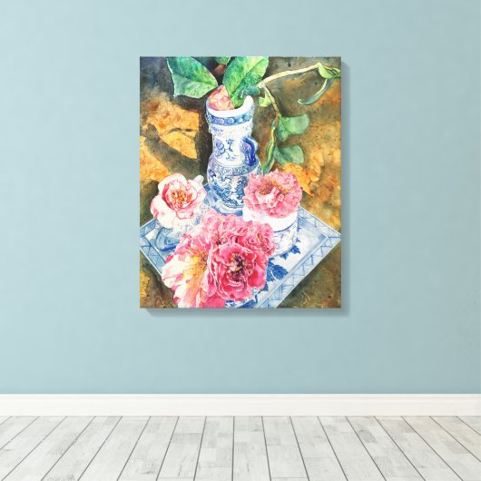 Winterblüten Leinwanddruck (Insitu (Holzboden))