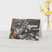 "Winterblüten" Weihnachtskarte Karte (Gelbe Blume)