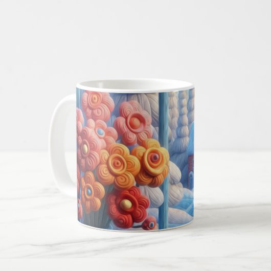 Winterblütenfenster Kaffeetasse (Vorderseite Links)