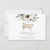 Winterboho Kinderzimmer Babydusche Danke Karte (Vorderseite)