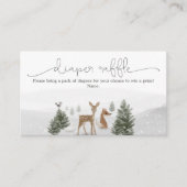 WinterBoho Woodland Diaper Raffle Umschließkarte Begleitkarte (Vorderseite)