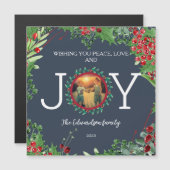 Winterbotanisches Jotanisches Foto WeihnachtsMagne Magnetkarte (Vorne/Hinten)