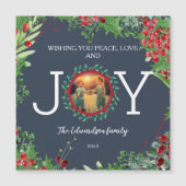 Winterbotanisches Jotanisches Foto WeihnachtsMagne Magnetkarte (Vorderseite)