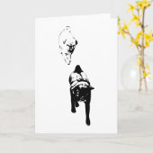 Winterbotschaft, kühnes Duo Karte (Gelbe Blume)