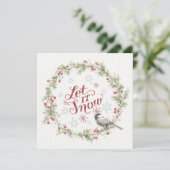 Winterbrand - Schnee Feiertagskarte (Stehend Vorderseite)