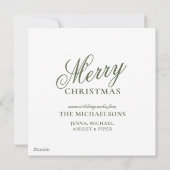 Winterbrand - Schnee Feiertagskarte (Rückseite)