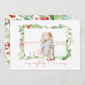 Winterbrände und Grünanlagen Feiertagskarte (Vorne/Hinten)