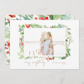 Winterbrände und Grünanlagen Feiertagskarte (Vorne/Hinten)