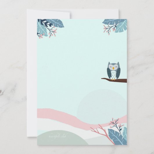 Winterbraun-Bär Geburtstagsparty Einladung (Rückseite)