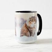 Winterbraun- und Weißmünzen-Coon-Tabby Tasse (VorderseiteRechts)
