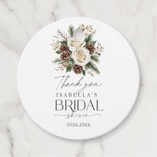 WinterBrautparty Geschenkanhänger (Vorderseite)