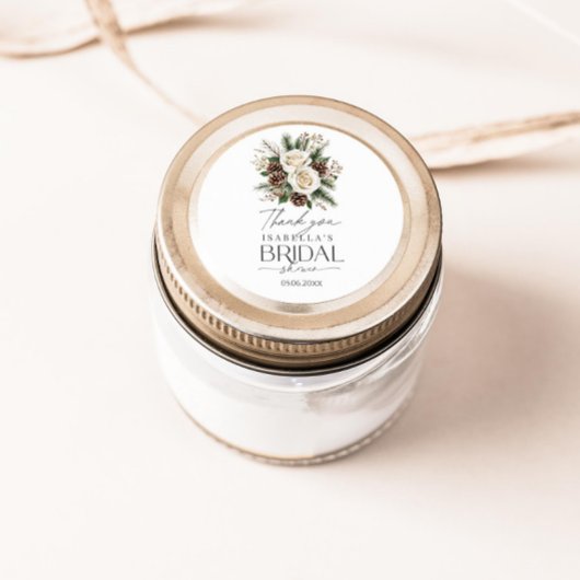 WinterBrautparty Runder Aufkleber