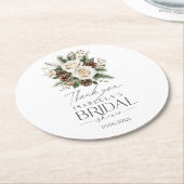 WinterBrautparty Runder Pappuntersetzer (Angewinkelt)