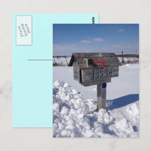 Winterbriefkasten Postkarte (Vorne/Hinten)