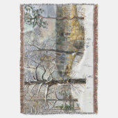 Winterbrücke Aquarellmalerei Decke (Vorderseite Vertikal)