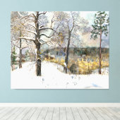 Winterbrücke Aquarellmalerei Leinwanddruck (Insitu (Holzboden))