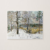 Winterbrücke Aquarellmalerei Puzzle (Horizontal)