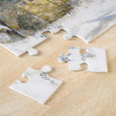 Winterbrücke Aquarellmalerei Puzzle (Seite)