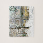 Winterbrücke Aquarellmalerei Puzzle (Vertikal)