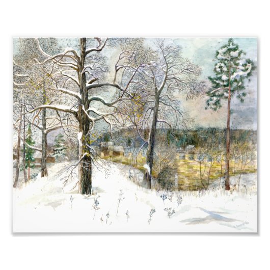 Winterbrücke Fotodruck (Vorne)