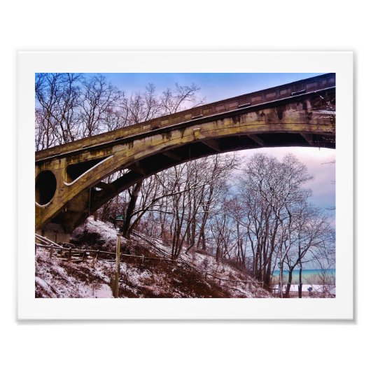 Winterbrücke Fotodruck (Vorne)