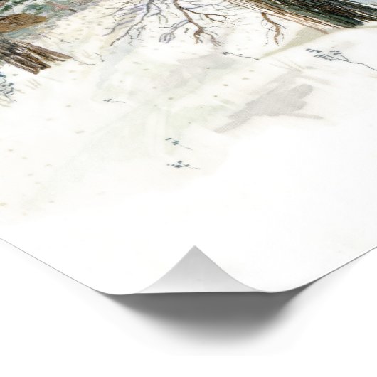 Winterbrücke Fotodruck (Ecke)