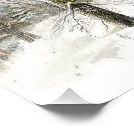 Winterbrücke Fotodruck (Ecke)