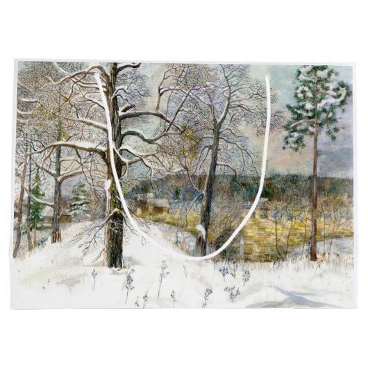 Winterbrücke Große Geschenktüte (Rückseite)