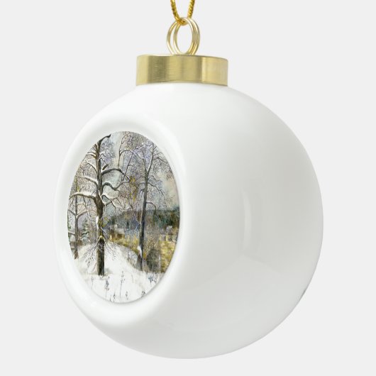 Winterbrücke Keramik Kugel-Ornament (Rechts)