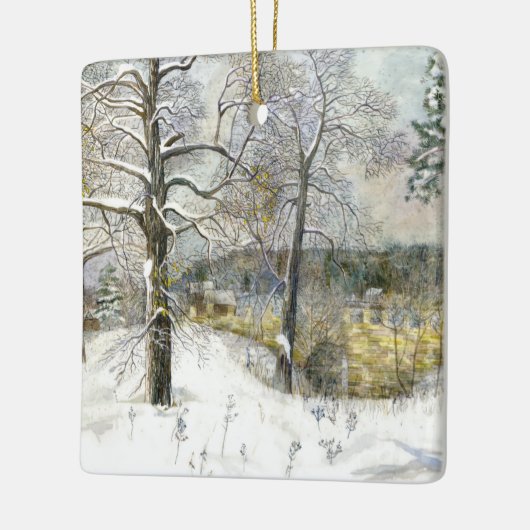 Winterbrücke Keramikornament (Links)