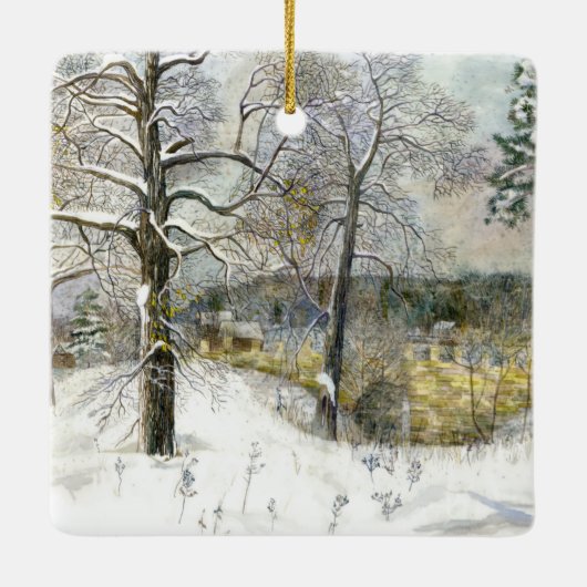 Winterbrücke Keramikornament (Rückseite)