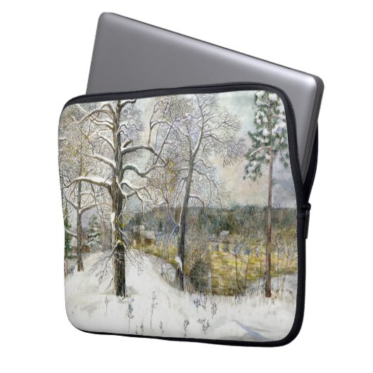 Winterbrücke Laptopschutzhülle (Vorderseite Links)