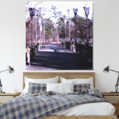 Winterbrücke mit Laternen Leinwanddruck (Insitu (Schlafzimmer))