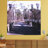 Winterbrücke mit Laternen Leinwanddruck (Insitu (Wohnzimmer))