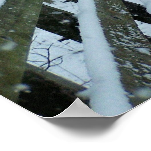 Winterbrücke Poster (Ecke)
