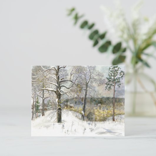 Winterbrücke Postkarte (Stehend Vorderseite)