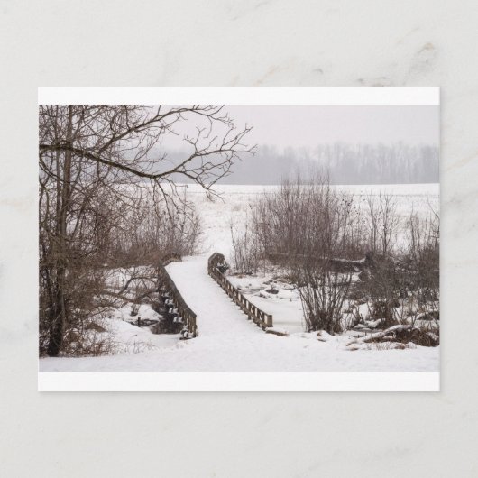 Winterbrücke Postkarte (Vorderseite)