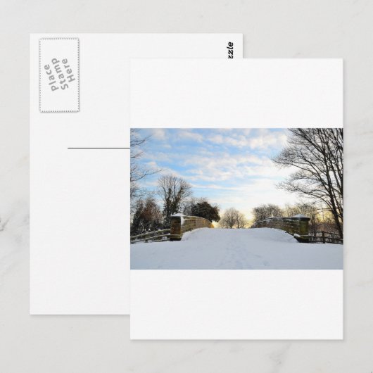Winterbrücke Postkarte (Vorne/Hinten)