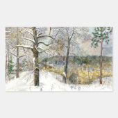 Winterbrücke Rechteckiger Aufkleber (Vorderseite)