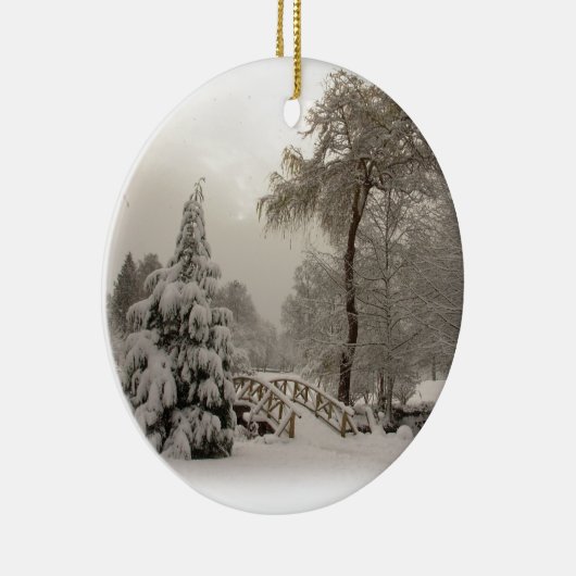 Winterbrücke - Schneebäume Dekoration (Rechts)