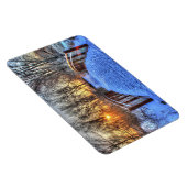 Winterbrücke Sonnenuntergang Flexible Magnet (Rechte Seite)