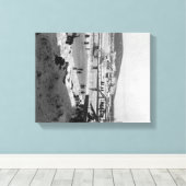 Winterbrücke über den Fluss Fairbanks Leinwanddruck (Insitu (Holzboden))