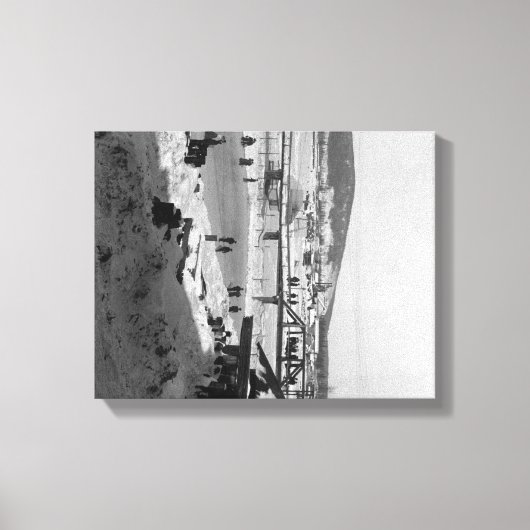 Winterbrücke über den Fluss Fairbanks Leinwanddruck (Vorderseite)