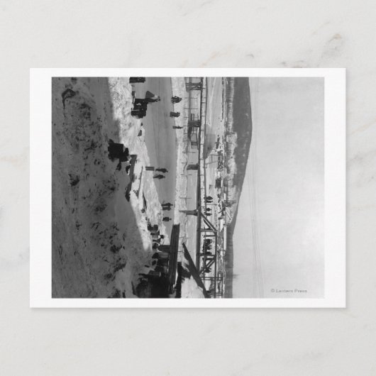 Winterbrücke über den Fluss Fairbanks Postkarte (Vorderseite)