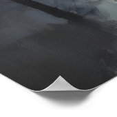 Winterbrücke über einen gefrorenen Bach, gotisch s Poster (Ecke)