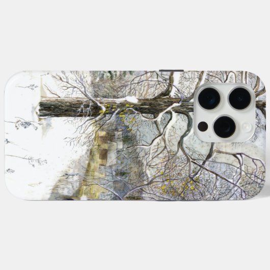 Winterbrücke Wasserfarbe Case-Mate iPhone Hülle (Rückseite (Horizontal))