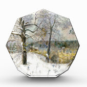 Winterbrücke Wasserfarbe Fotoblock (Vorderseite)