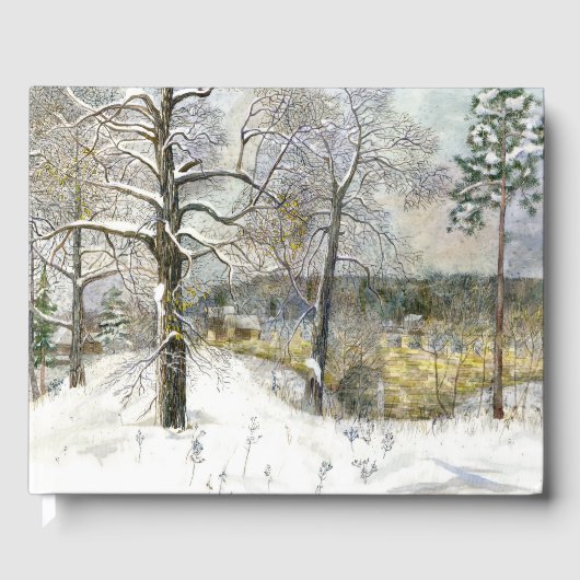 Winterbrücke Wasserfarbe Gästebuch (Vorderseite)