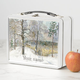 Winterbrücke Wasserfarbe Metall Brotdose